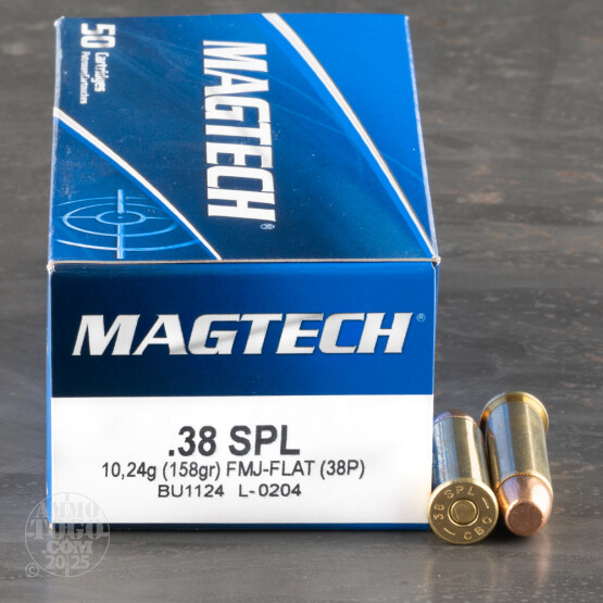 50rds – 38 Special Magtech 158gr. FMJ Flat Ammo