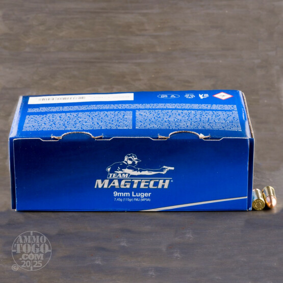250rds – 9mm Magtech Shootin' Size 115gr. FMJ Ammo