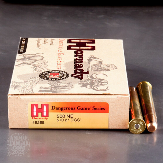 20rds - 500 Nitro Express Hornady 570gr. Dangerous Game Series Ammo