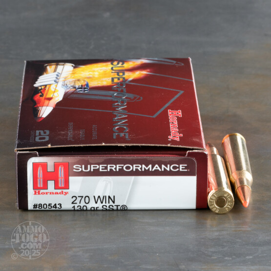 20rds - 270 Win. Hornady 130gr SST Superformance Ammo