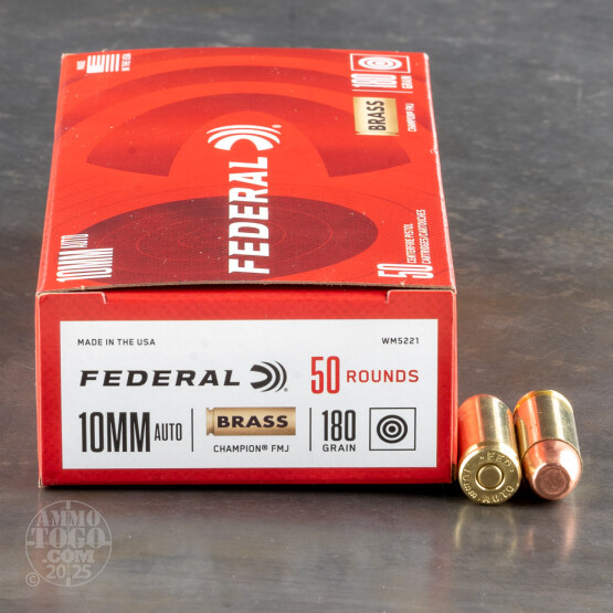 50rds – 10mm Federal Champion 180gr. FMJ Ammo