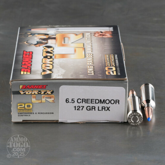 20rds - 6.5 Creedmoor Barnes VOR-TX 127gr. LRX Ammo