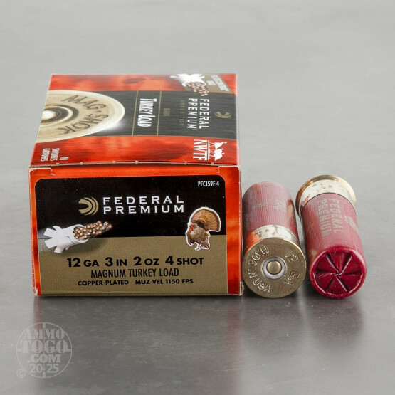 100rds - 12 Gauge Federal Mag-Shok 3" 2oz. #4 Turkey Load