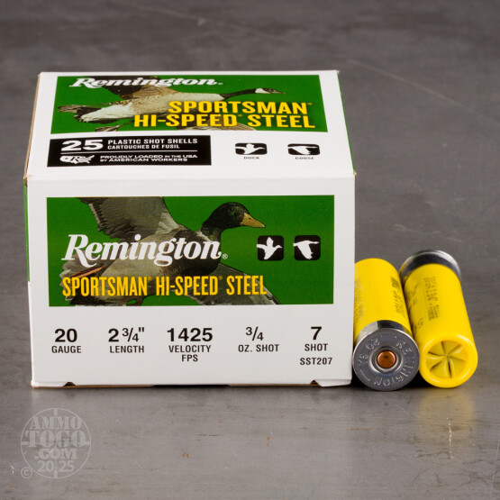 250rds - 20 Gauge Remington 2 3/4" 3/4oz. #7 Shot Ammo