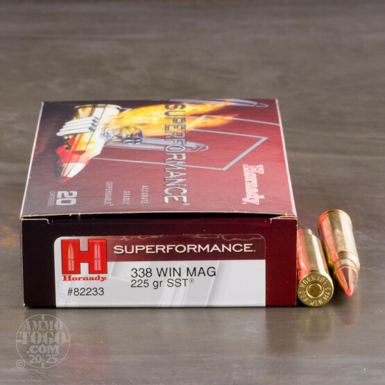 20rds – 338 Win Mag Hornady Superformance 225gr. SST Ammo