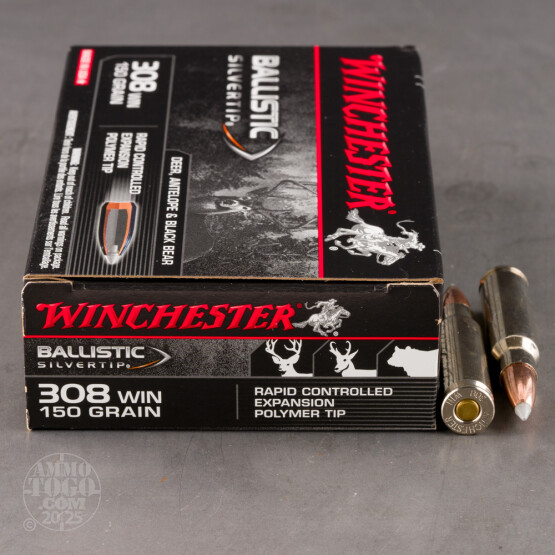 20rds - 308 Win Winchester Ballistic Silvertip 150gr. Polymer Tip Ammo