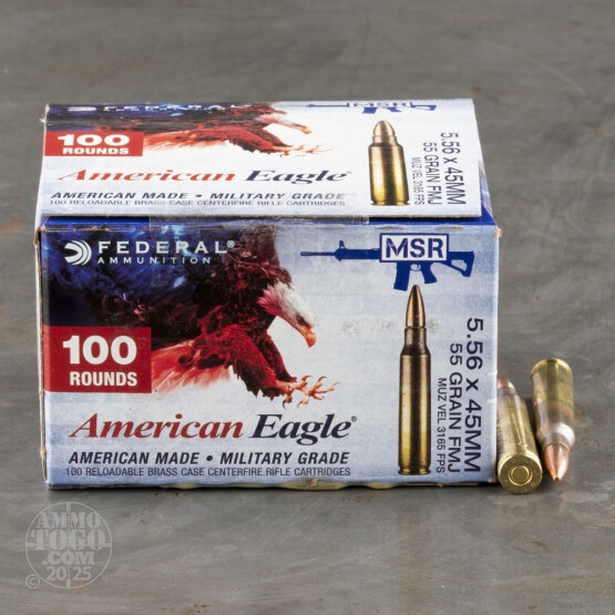 500rds - 5.56 Federal Lake City XM193BL 55gr. FMJ Ammo