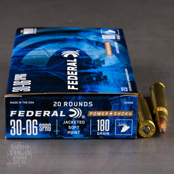 200rds - 30-06 Federal Power-Shok 180gr. SP Ammo