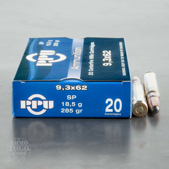 20rds - 9.3x62mm Mauser PRVI Partizan 285gr. SP Ammo