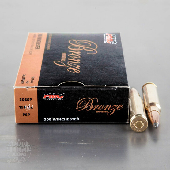 20rds - 308 PMC Bronze 150gr. PSP Ammo