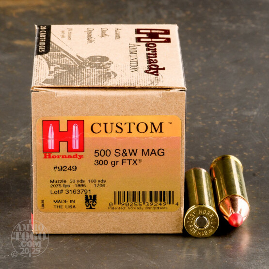 20rds - 500 S&W Hornady Evolution 300gr. SST Ammo