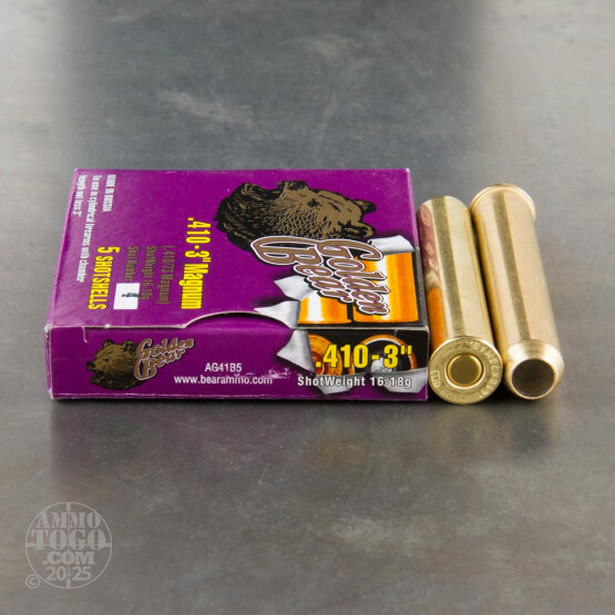 5rds - 410 Gauge Golden Bear 3" #4 Buckshot Ammo