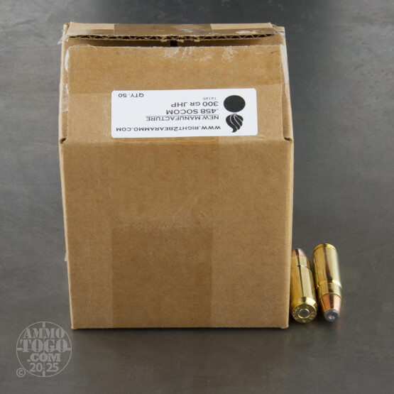 50rds - 458 SOCOM Right To Bear 300gr. JHP Ammo