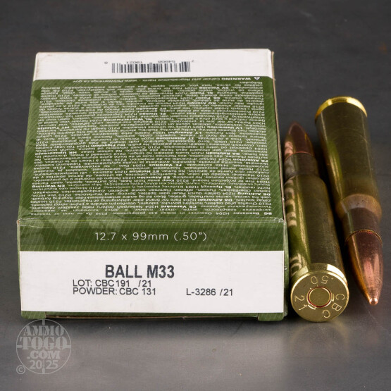 100rds – 50 BMG Magtech 624gr. FMJ Ammo