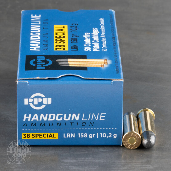 50rds - 38 Special Prvi Partizan 158gr. LRN Ammo