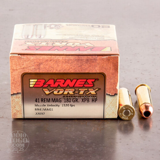 20rds – 41 Mag Barnes VOR-TX 180gr. XPB Ammo
