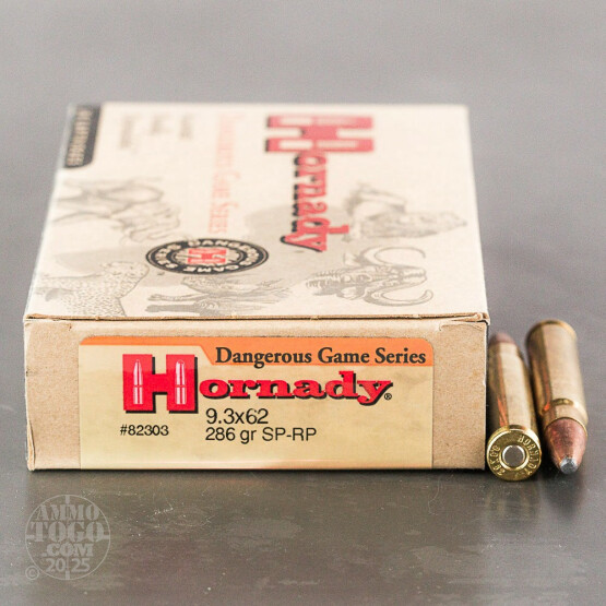 20rds - 9.3 x 62mm Mauser Hornady 286gr. SP-RP Ammo