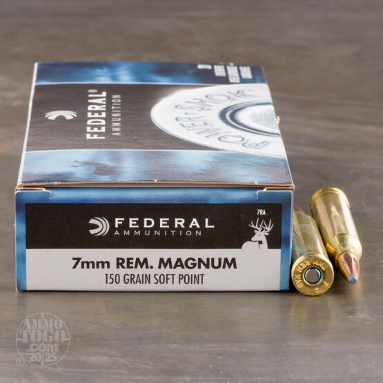20rds - 7mm Rem Mag Federal Power-Shok 150gr. Soft Point Ammo
