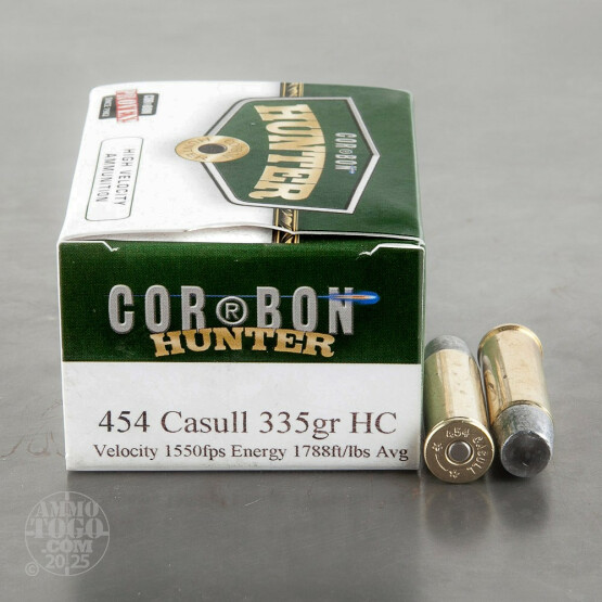 20rds - 454 Casull Corbon 335gr Hard Cast