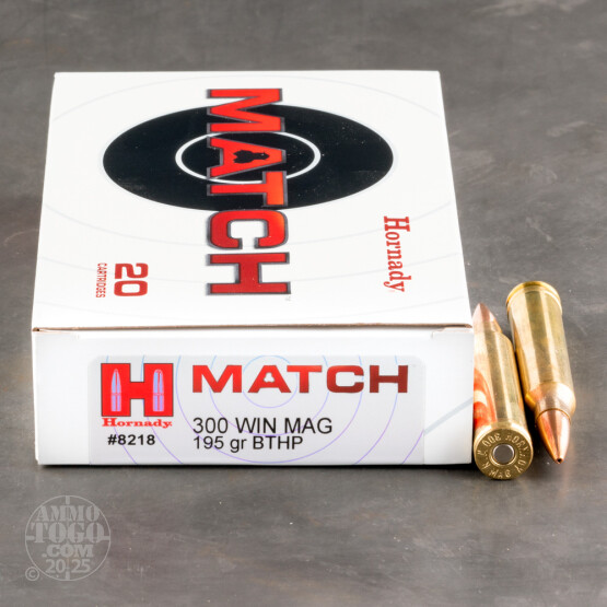 20rds - 300 Win. Mag Hornady Match 195gr. BTHP Ammo