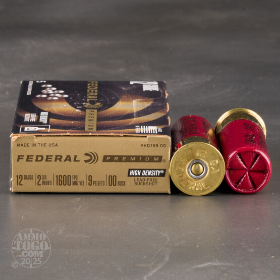 50rds – 12 Gauge Federal High Density 2-3/4" 9 Pellets 00 Buckshot Ammo