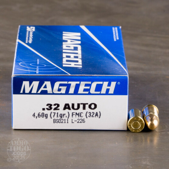 50rds - 32 Auto Magtech 71gr. FMJ Ammo