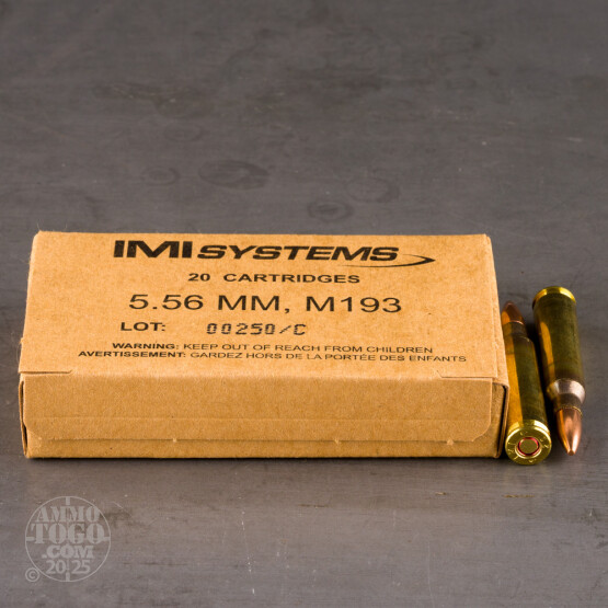 500rds – 5.56x45 IMI 55gr. FMJ M193 Ammo