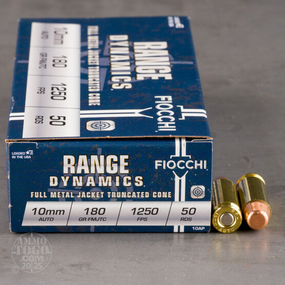 50rds – 10mm Fiocchi 180gr. FMJTC Ammo