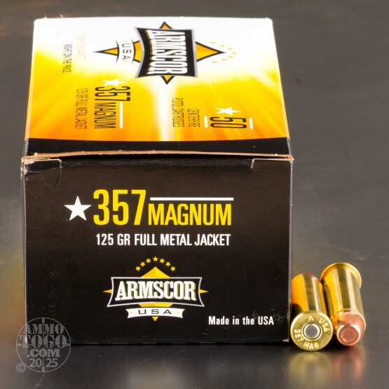 50rds - 357 Mag ARMSCOR USA 125gr. FMJ Ammo