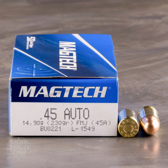 50rds – 45 ACP Magtech 230gr. FMJ Ammo