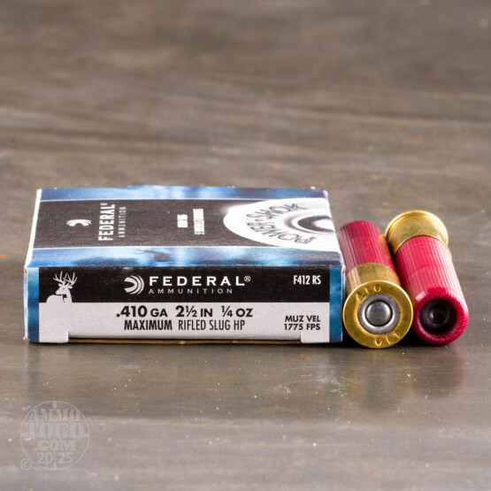 250rds - .410 Gauge Federal Power Shok 2 1/2" 1/4 oz. Rifle Slug Ammo