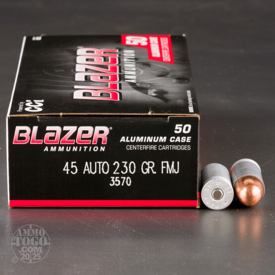 50rds - 45 ACP Blazer 230gr. FMJ Ammo