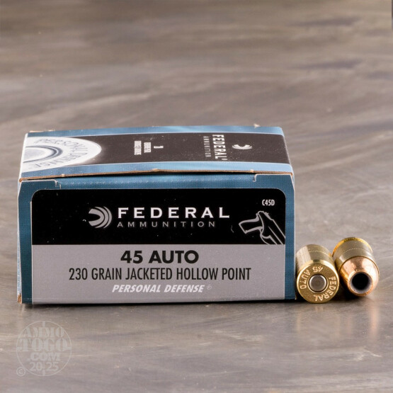 20rds – 45 ACP Federal Personal Defense 230gr. JHP Ammo