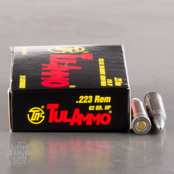 20rds - 223 Tula 62gr. HP Ammo