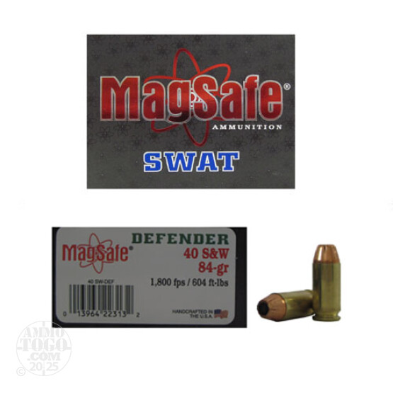 10rds - 40 S&W Magsafe 84gr. Defender Ammo