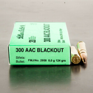 300 AAC Blackout - 124 Grain FMJ - Sellier & Bellot - 500 Rounds