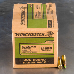 200rds – 5.56x45 Winchester 62gr. FMJ M855 Ammo