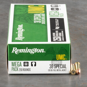 250rds - 38 Special Remington UMC Megapack 130gr. FMJ Ammo