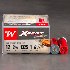 250rds – 12 Gauge Winchester Xpert Game & Target 2-3/4" 1oz. #6.5 Steel Shot Ammo