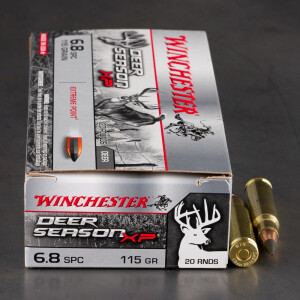 20rds – 6.8 SPC Winchester Deer Season XP 115gr. Extreme Point Ammo