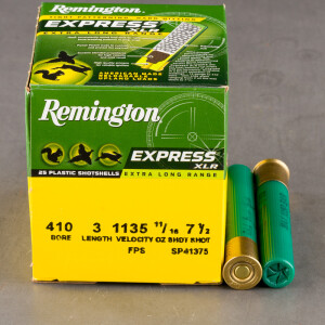 25rds - 410 Gauge Remington Express Long Range 3" 11/16oz. #7 1/2 Shot Ammo