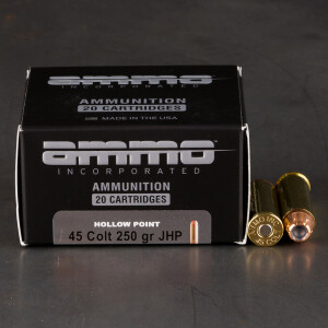 20rds – 45 Colt Ammo Inc. 250gr. JHP Ammo