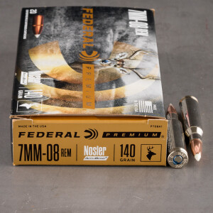 20rds – 7mm-08 Rem Federal 140gr. AccuBond Ammo
