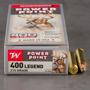 20rds – 400 Legend Winchester Power-Point 215gr. SP Ammo