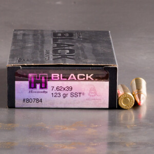 200rds – 7.62x39 Hornady BLACK 123gr. SST Ammo