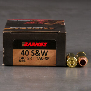 20rds – 40 S&W Barnes VOR-TX Handgun 140gr. XPB Ammo