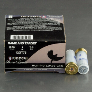 250rds - 12 Gauge Fiocchi Game and Target 2 3/4" 1oz. #7 1/2 Shot Ammo