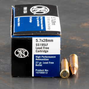 500rds - 5.7x28mm FN SS195LF 27gr. Hollow Point Ammo
