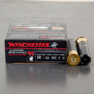 10rds – 12 Gauge Winchester Long Beard XR 3-1/2" 2oz. #4 Shot-Lok Ammo