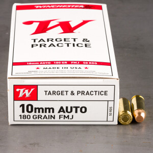 50rds – 10mm Winchester USA 180gr. FMJ Ammo